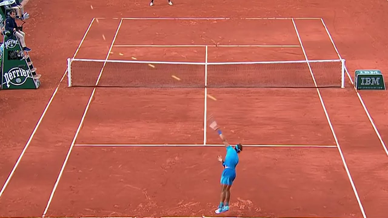 Rafael Nadal ● second serve ace ● 1 June 2015 HD
