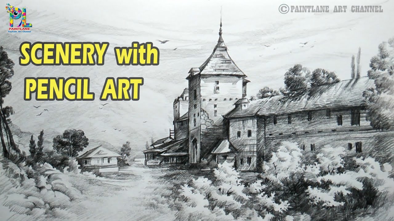 How to Draw A Lovely Scenery with Pencil | Very Easy Pencil Strokes | Step by Step