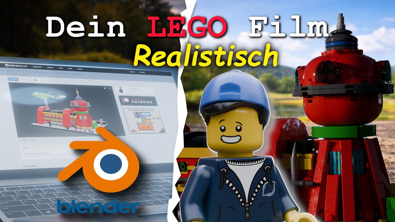 LEGO realistisch in Blender erstellen  | MecaBricks Import + Eevee & Cycles Tutorial