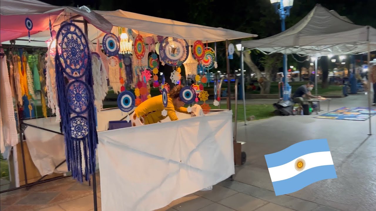 Feria de Artesanos “Plaza de las Artes” Mendoza Argentina POV (travel vlog)