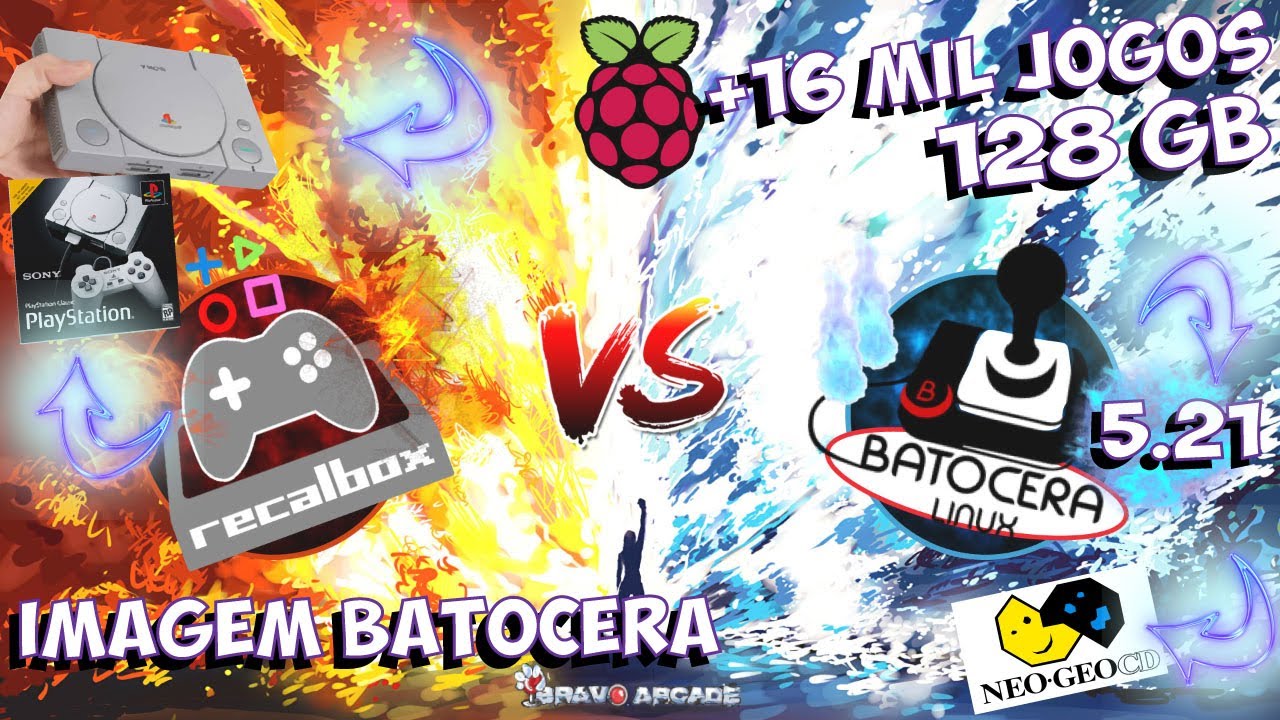 Imagem 128 GB - Batocera 5.21 - Versus - para Raspberry b e b+ Plus
