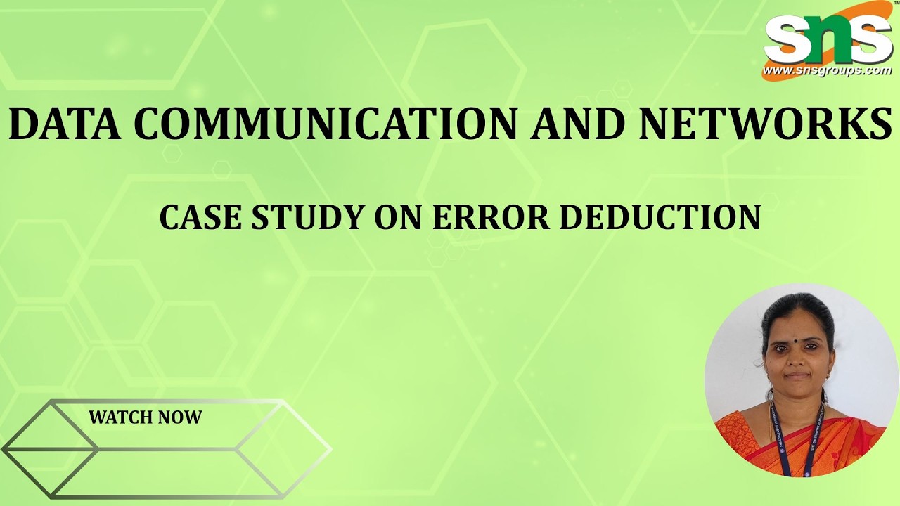 CASE STUDY | ERROR DEDUCTION | SUSMITHA S | SNS INSTITUTIONS