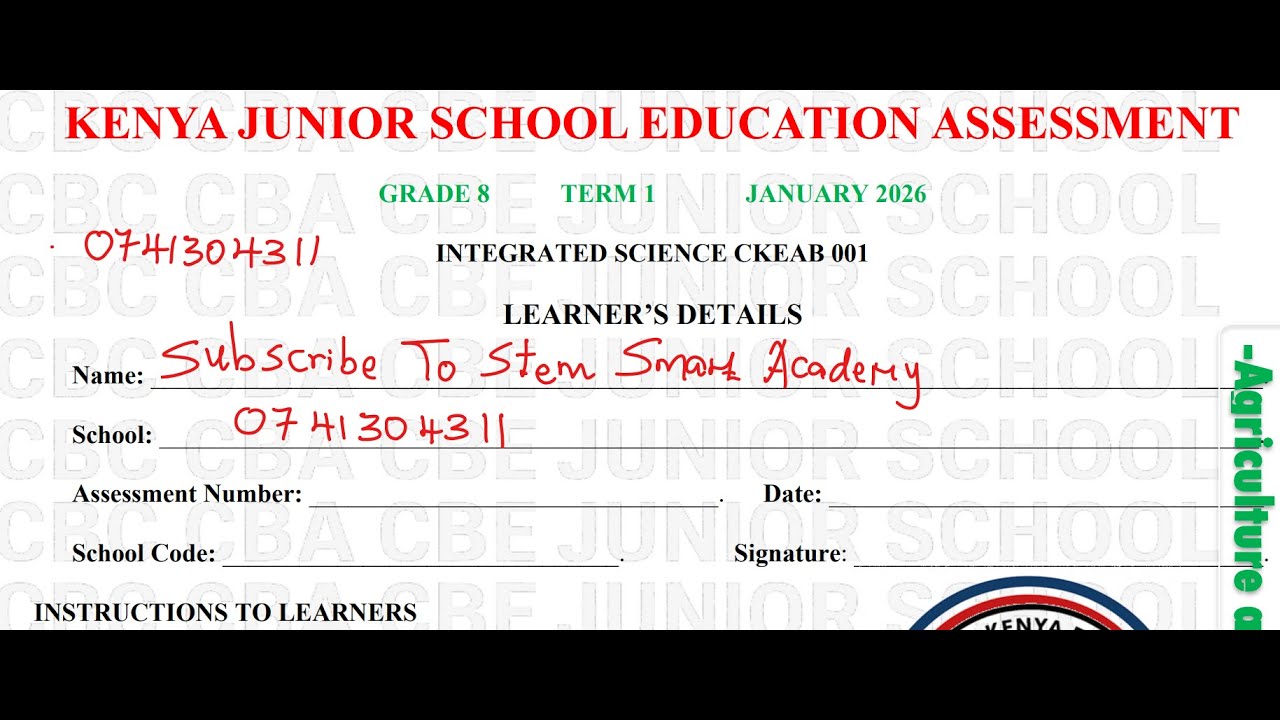 GRADE 8 INTEGRATED SCIENCE TERM 1 ASSESSMENT 2026 | LIVE REVISION