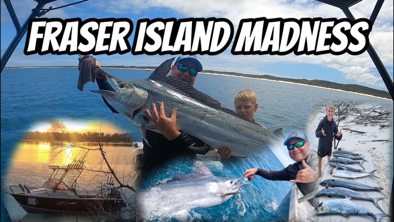 Fraser Island Marlin Flats Mackerel Tuna Fishing, Camping, Boating, K'gari