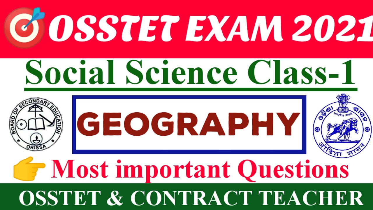 Geography most important questions||osstet and contract teacher||Osstet exam 2021||osstet sst class