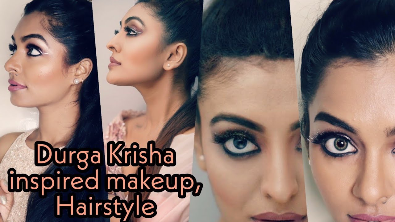 Durga krishna inspired makeup look|Makeup look from scratch|Nails,skincare,hairstyle|Asvi Malayalam