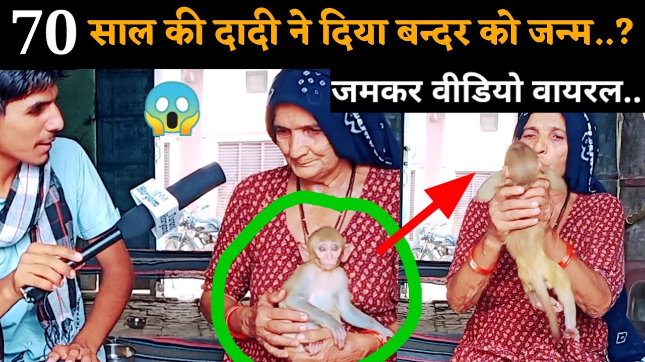#70 साल की दादी ने दिया बंदर के बच्चे को जन्म.?जमकर हो रही वीडियो वायरल! #turant_haryana #sahilghaso
