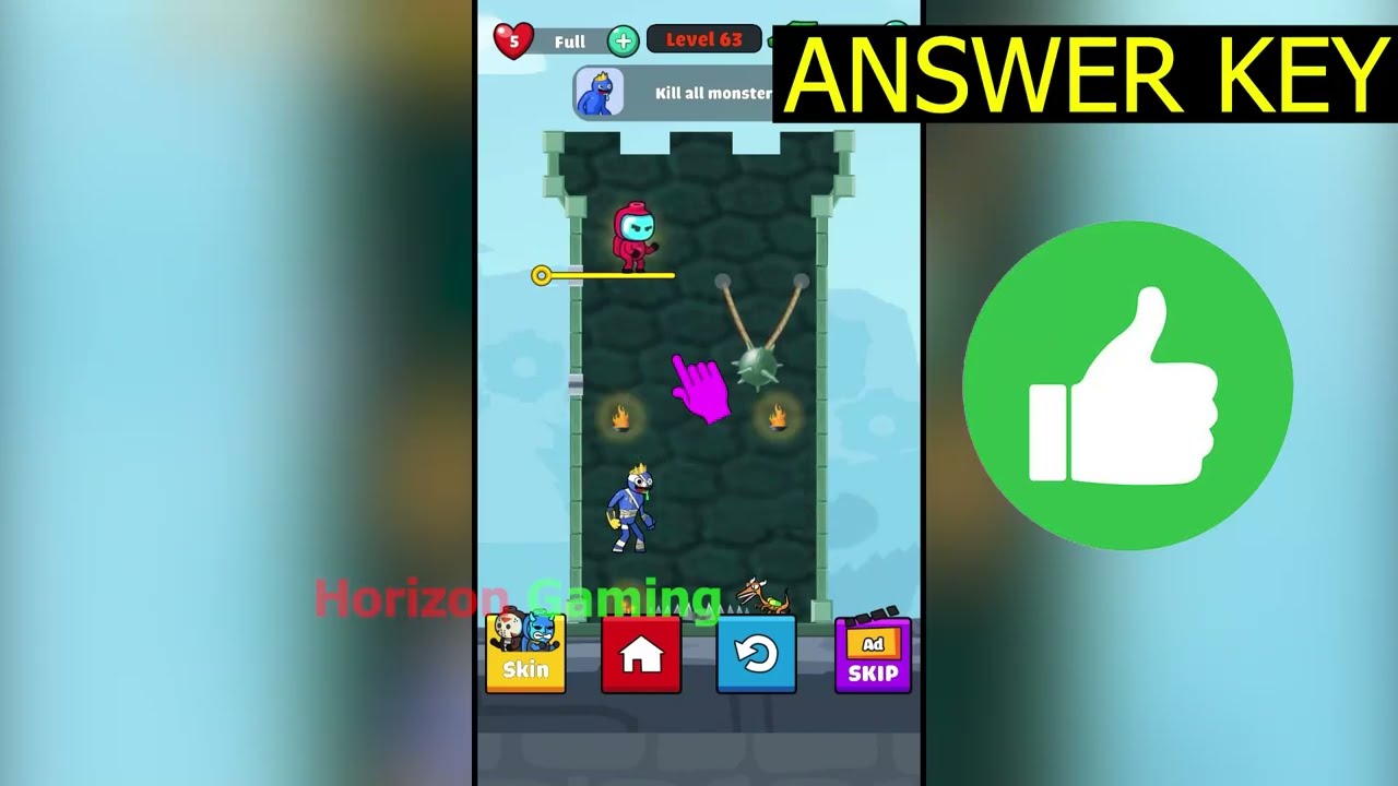 Rainbow Friends Pull The Pin LEVEL 63 Answer