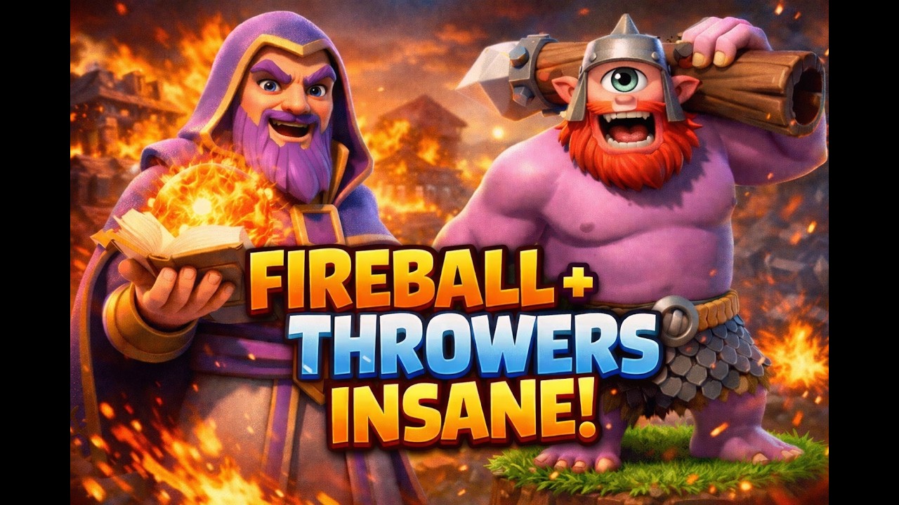 FIREBALL + THROWERS is BROKEN?! 🔥 | Clash of Clans