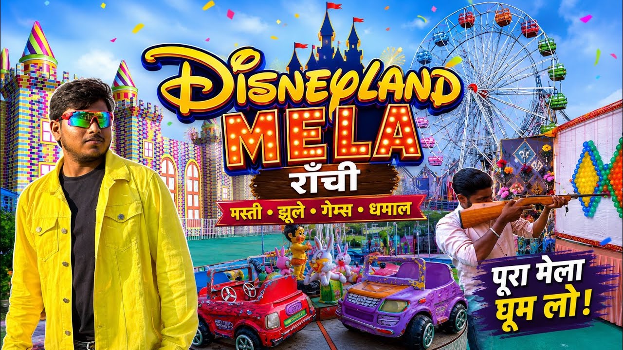 Disneyland Mela Ranchi 2026 | डिज्नीलैंड मेला राँची 2026 | Giant Wheel, Games & Full Masti