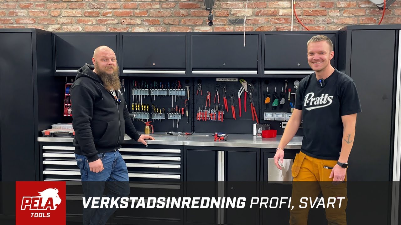 Ted visar Mackan v&aring;r verkstadsinredning fr&aring;n PELA Tools