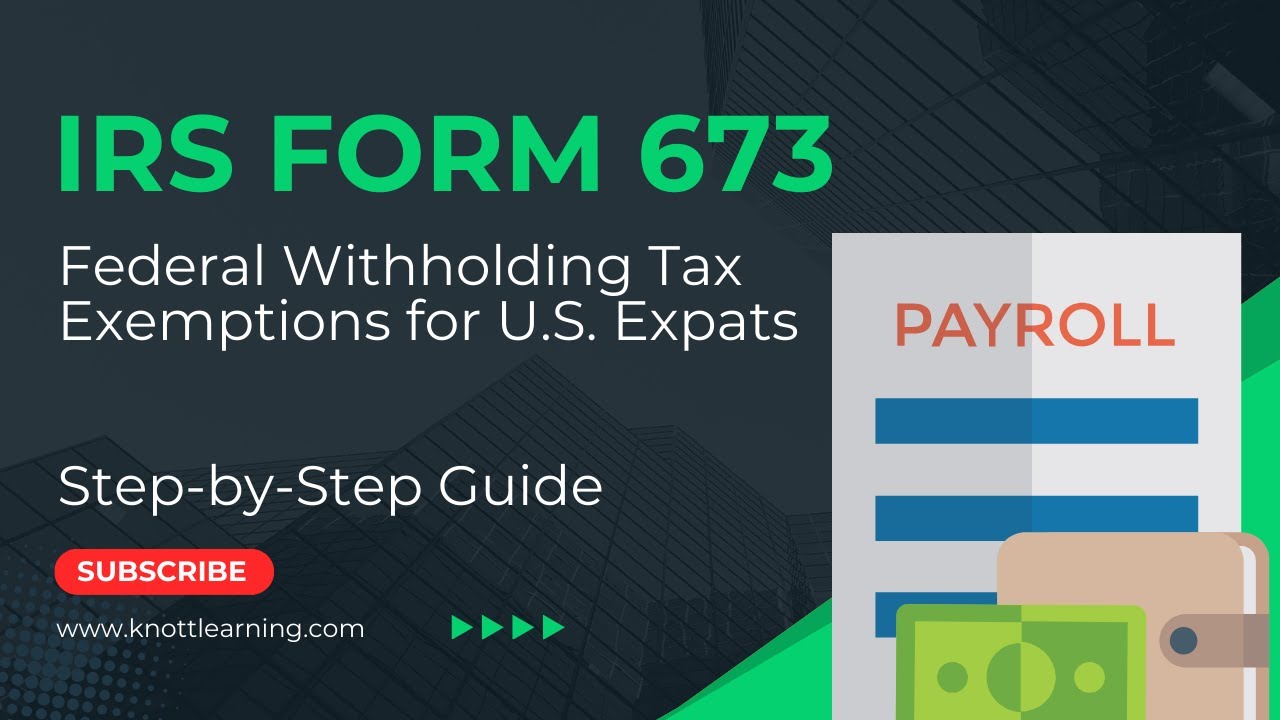 How to Complete IRS Form 673 for a U.S. Expat Living Abroad