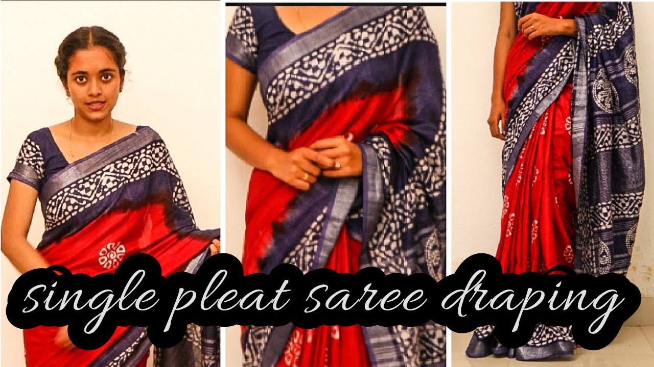 Single pleat saree draping with bloopers | SD VLOGS