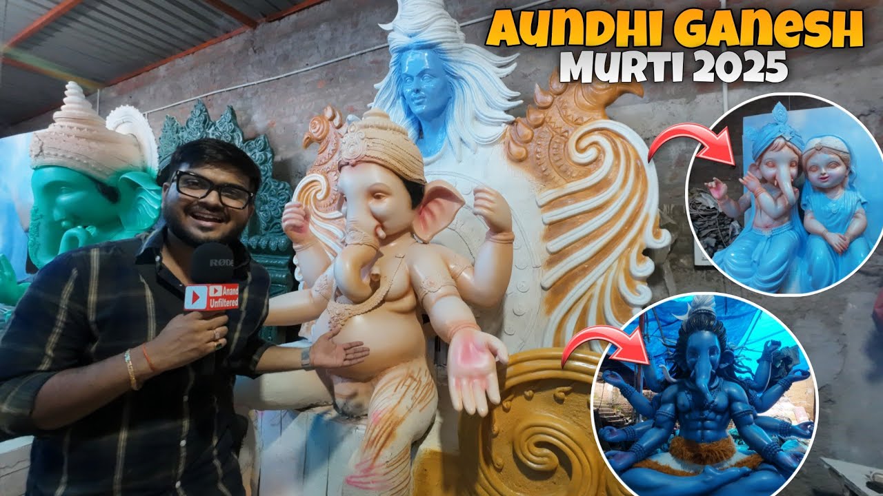 Aundhi Ganesh Murti 2025 | Balla Chakradhari की Ganesh Murti Painting चालू 😍 | Anand Unfiltered