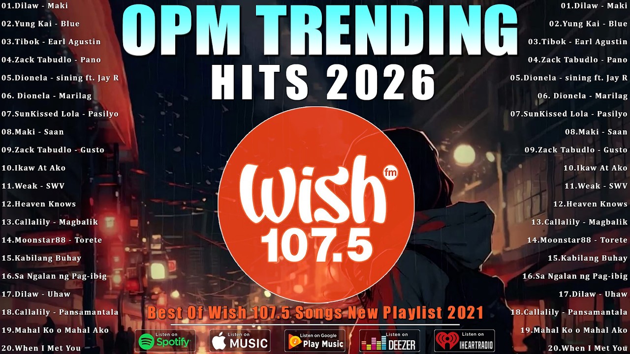 Top 20 OPM Songs Philippines 2026🎧Best Pinoy Hits on Spotify & YouTube / Wish 107.5 Opm Hugot Songs