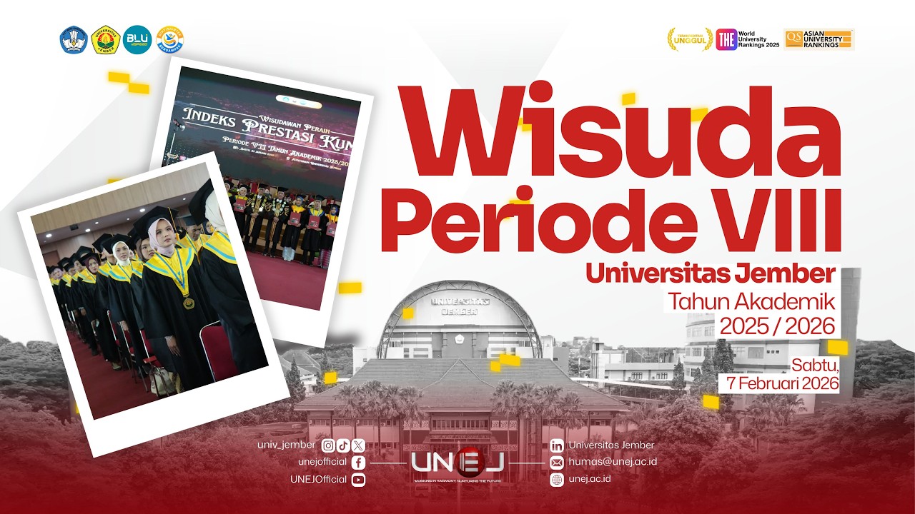 Wisuda Periode VIII Tahun Akademik 2025/2026 Universitas Jember
