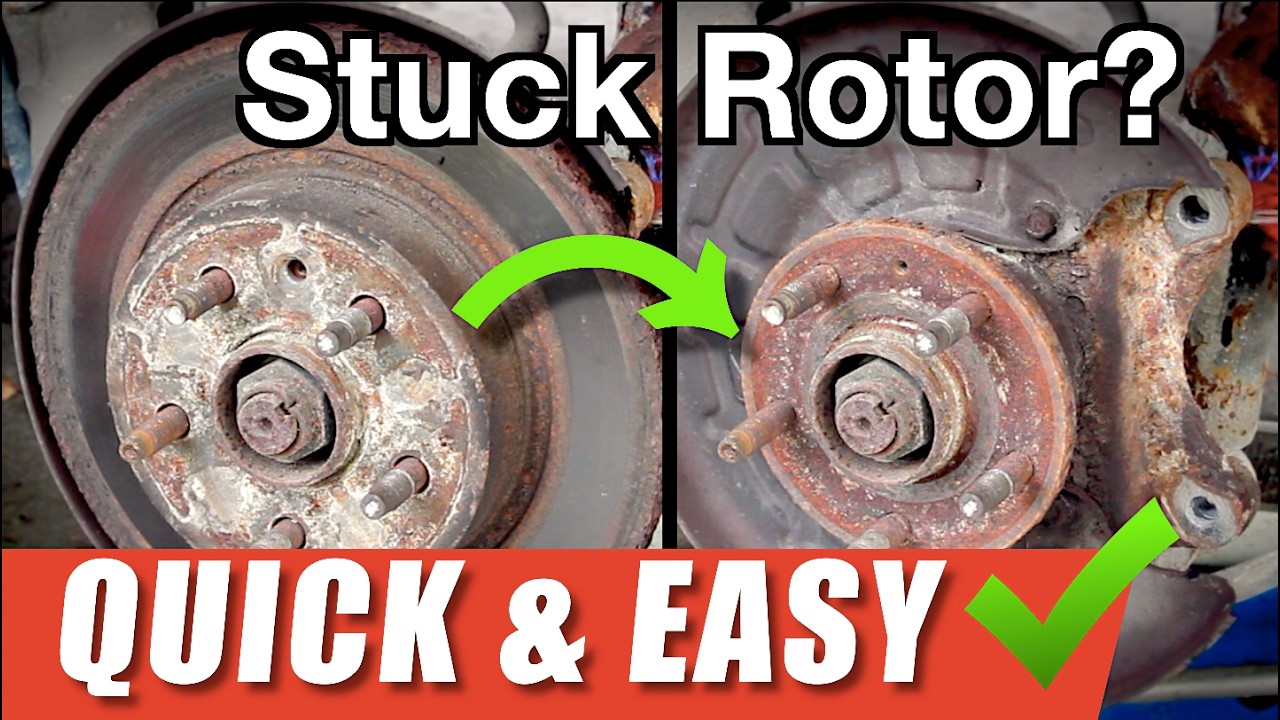 How To: Remove Rusted Stuck Rotor.  Easy & Quick