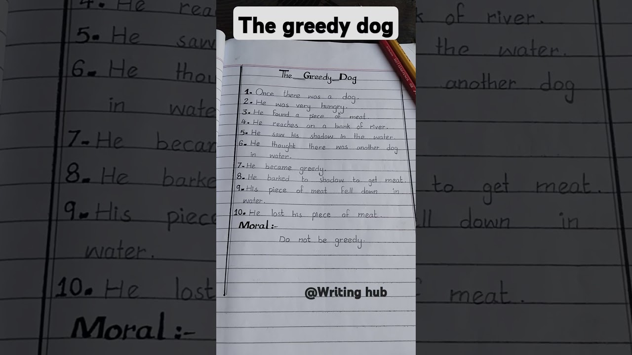 The greedy dog story | 10 lines on greedy dog #stories #greedydog #englishgrammar #2025 #viralvideo
