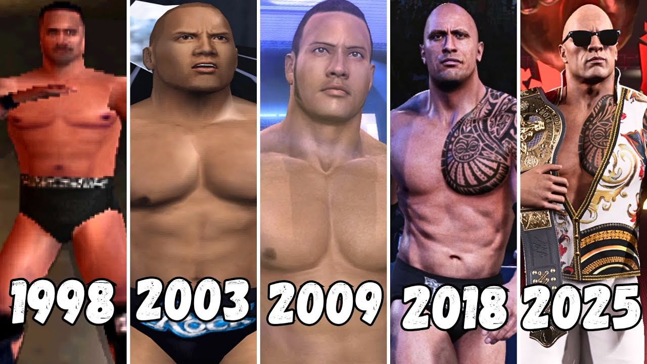 Entrance Evolution of The Rock 1998-2025  (WWE X WWF Games)