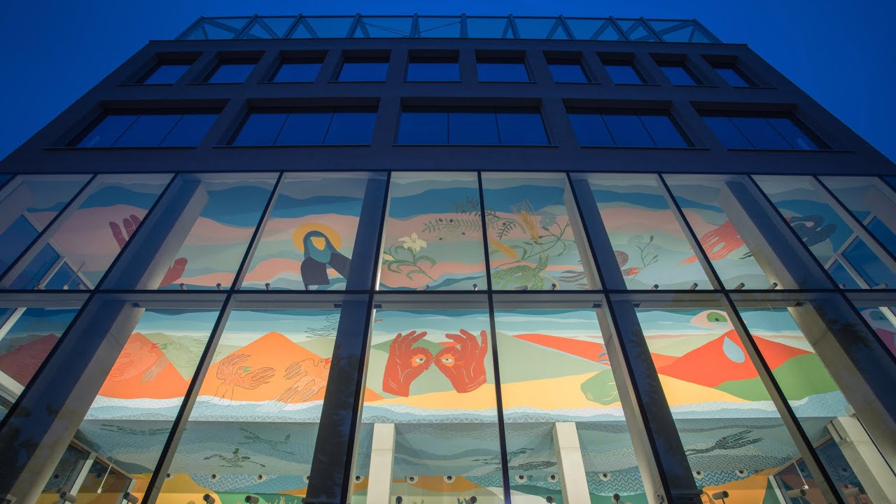 Artist Alicja Biała decorates MVRDV project in Wrocław with floor-to-ceiling murals | Dezeen