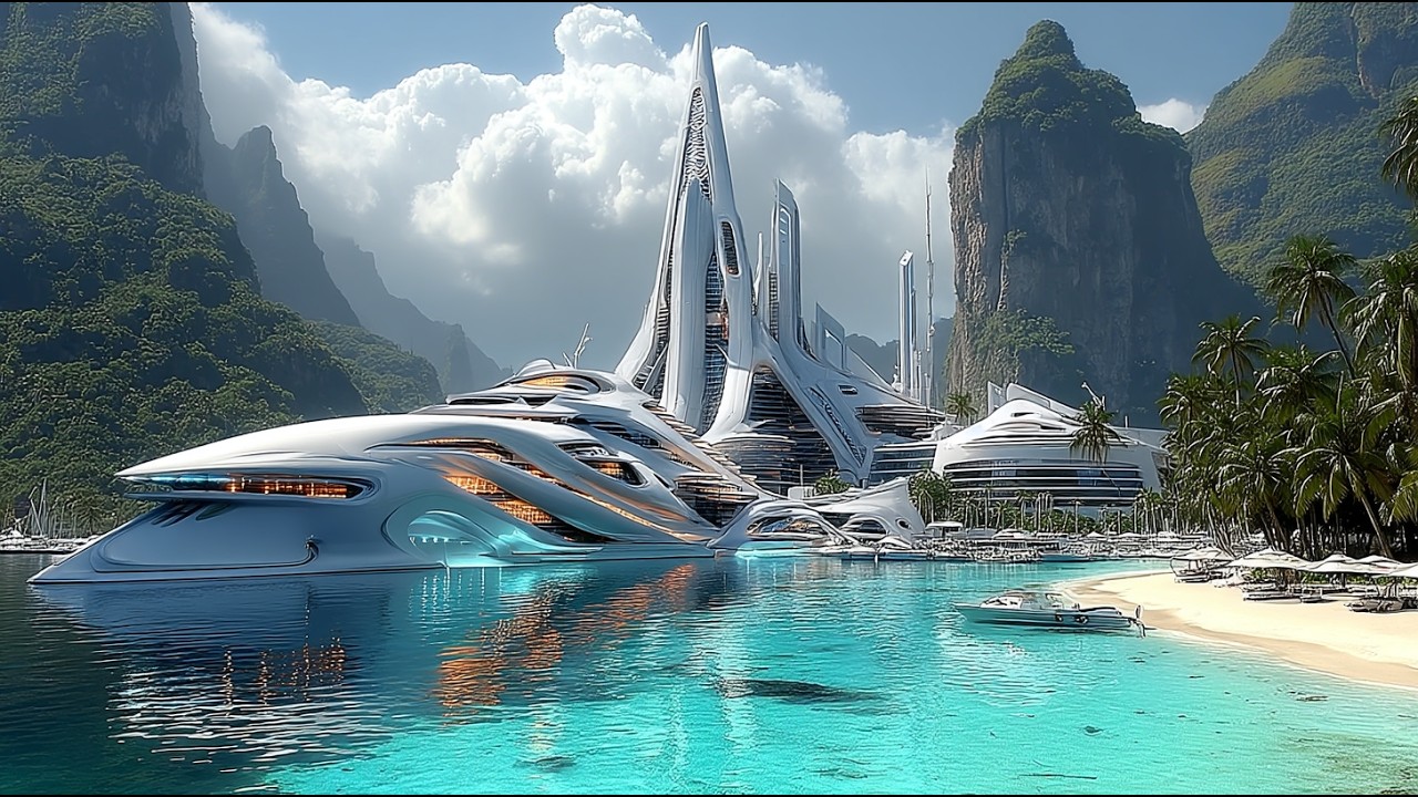 Cruise Vacation in Year 2100 | Futuristic Fantasy AI Short Film