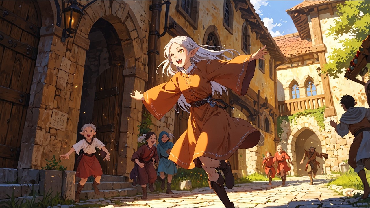 🌞 Running Through the Old Town | Peaceful Medieval Vibes | Fantasy BGM 🏰✨