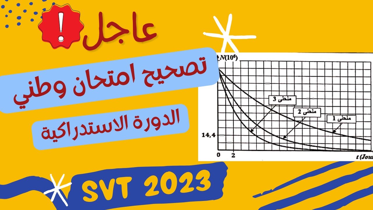 عاجل 🔥🔥تصحيح نووي  امتحان الوطني الدورة الاستدراكية 2023 SVT 🔥🔥