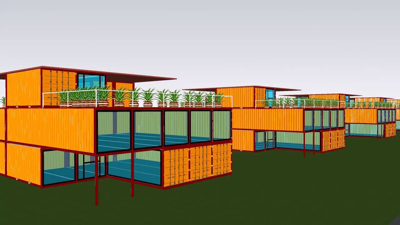 Container modificati palazzina appartamenti case hotel motel abitazioni
