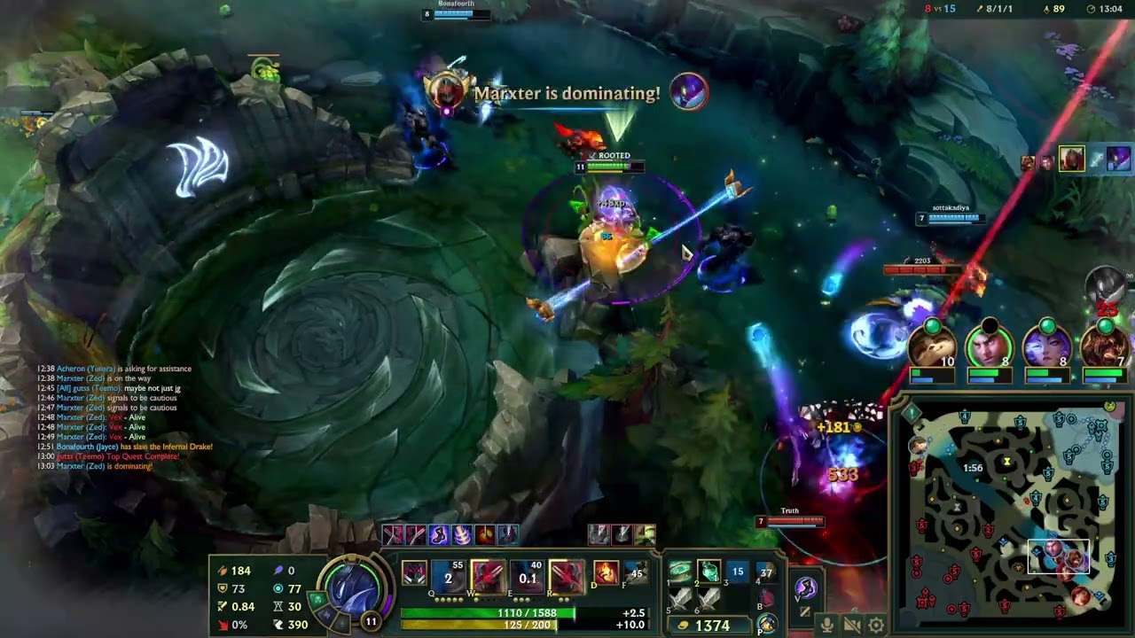 League of Legends - Zed - 28/4/7 - 5v5 Ranked Solo - Win - 12:44pm