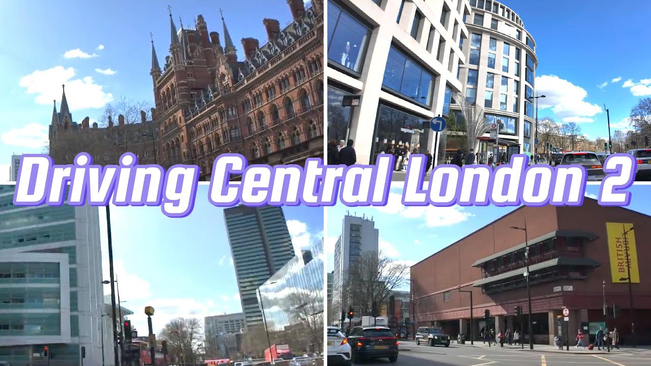 4K UHD Ring Road Driving Central London Kings Cross Euston Regent's Park Edgware Road Marble Arch