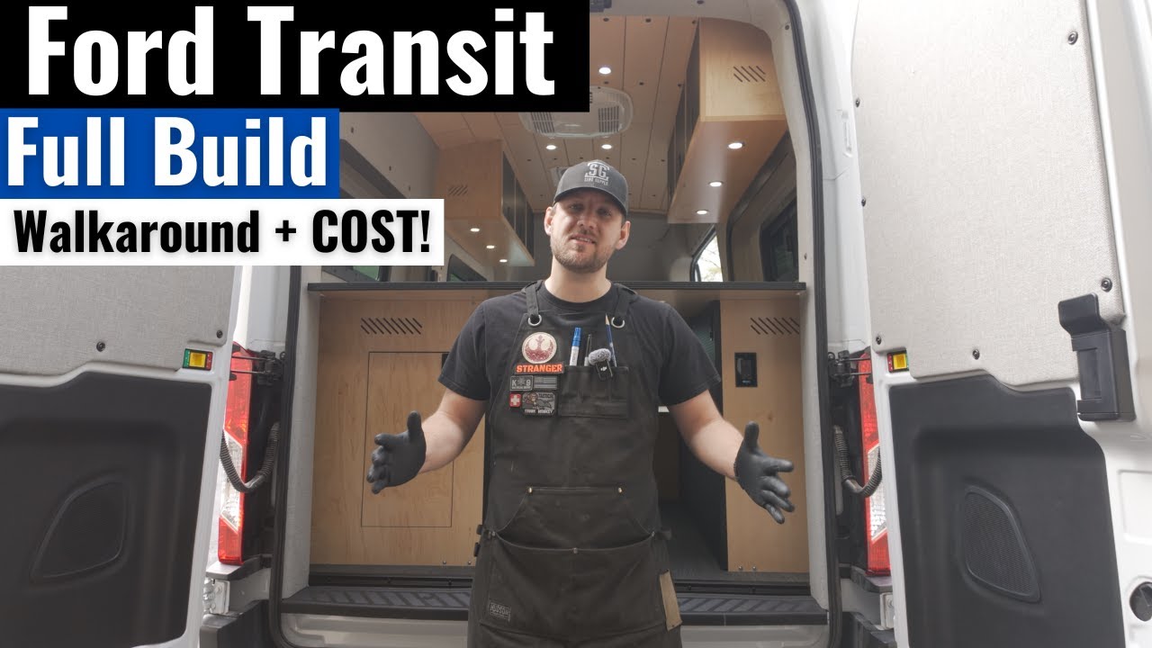 Transit 148 High Roof Complete Build Walk Around and COST! | Serg Supply