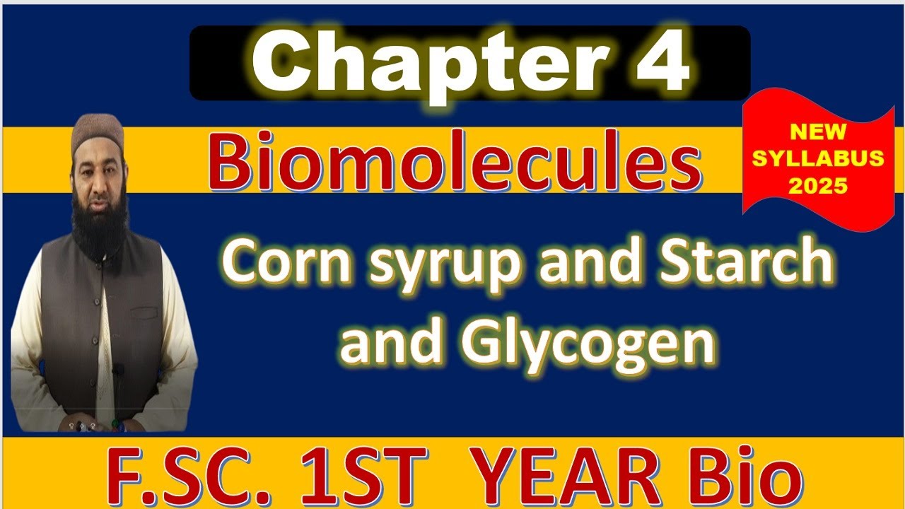 F.Sc. 1st Year Biology | Chapter 4: Biomolecules | Polysaccharides (Starch & Glycogen)
