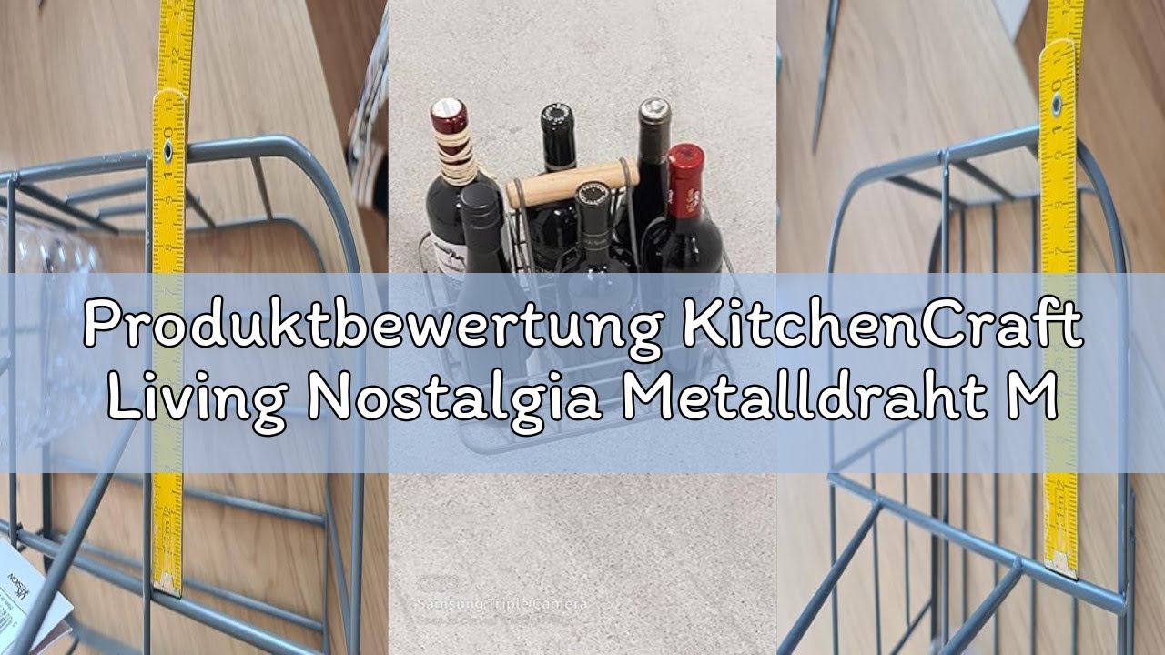 Produktbewertung KitchenCraft Living Nostalgia Metalldraht Milchflaschenkorb/Weinflaschenträger, Beh