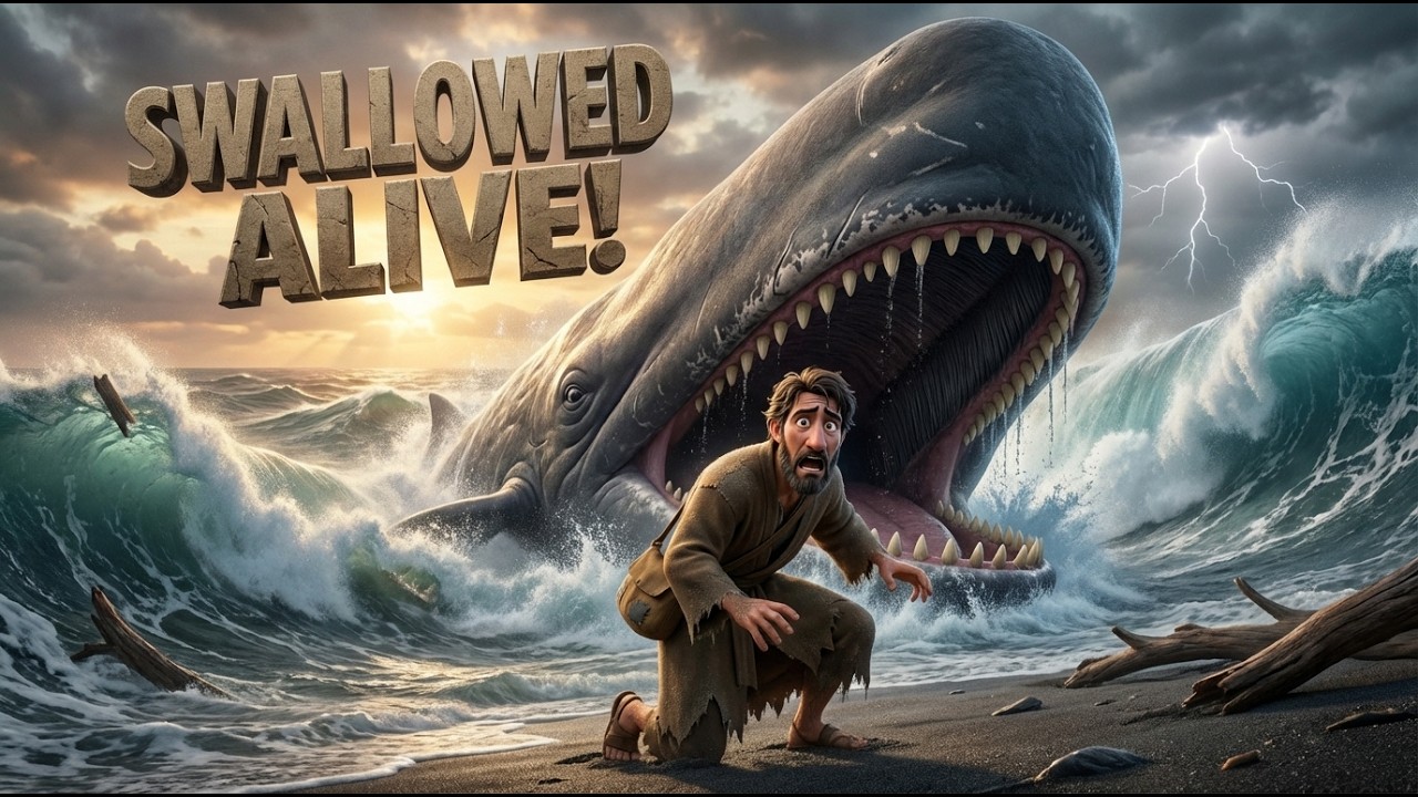 Swallowed by a Giant Fish! 🐋 The Story of Jonah | Bible Stories for Kids