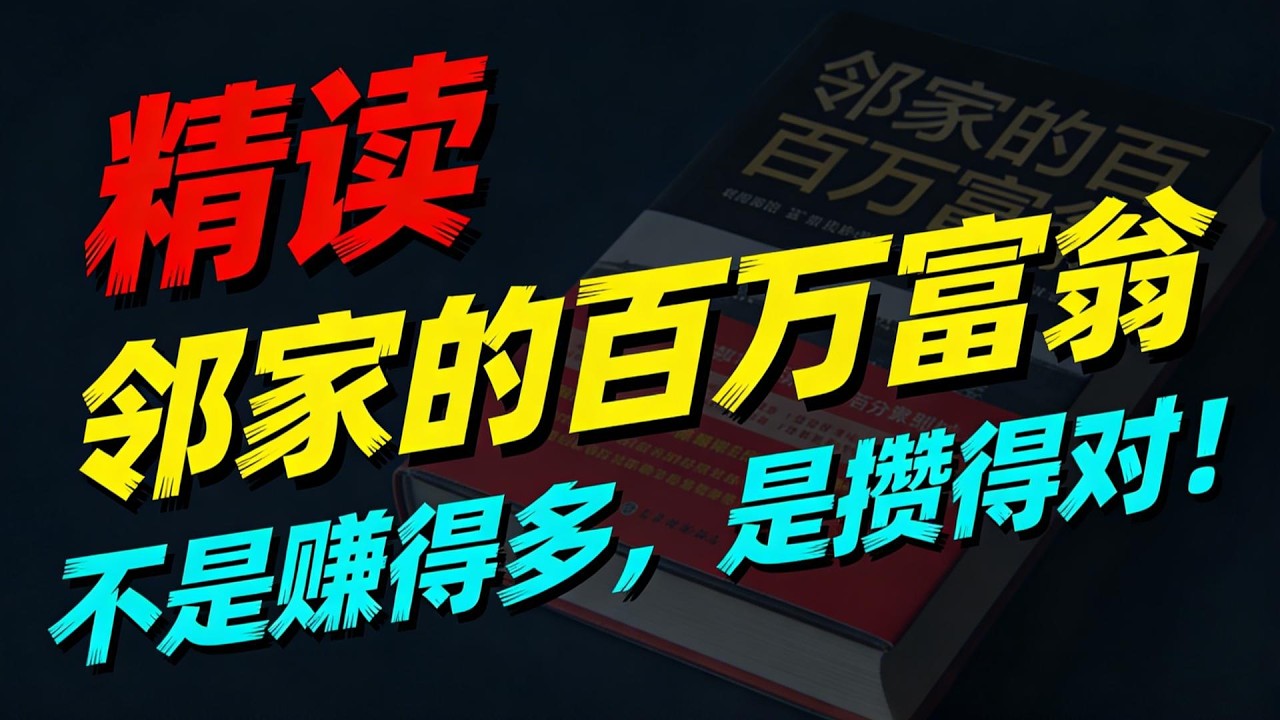 《邻家的百万富翁》精读：工资5千也能攒百万！7大财富密码，普通人照做10年实现财务自由！