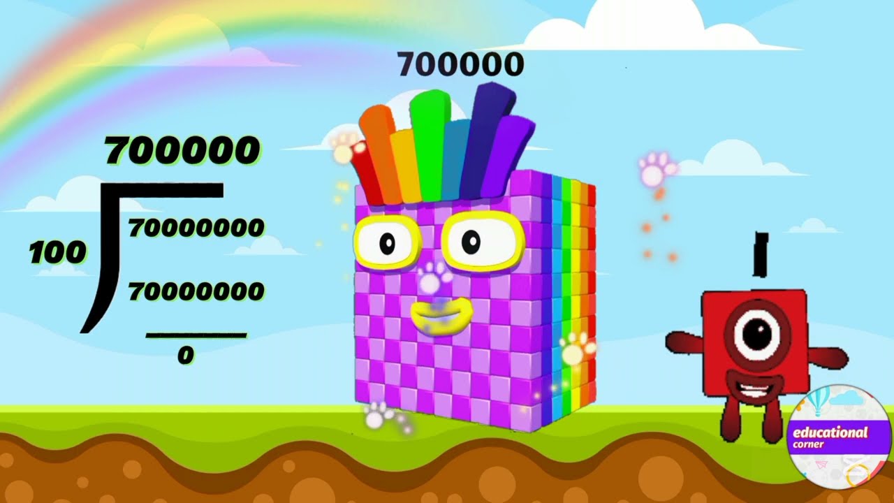 Numberblocks big numbers division by 100| learn division