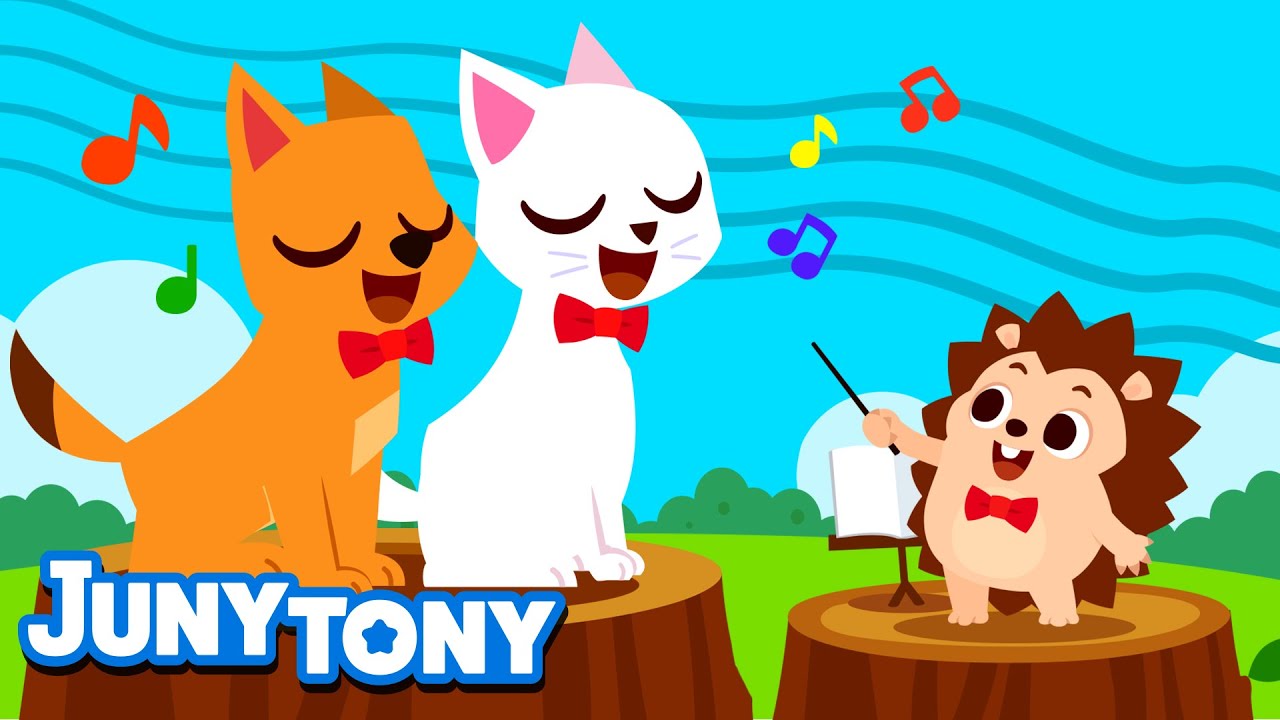 Fun Animal Choir | Animal Sounds Songs for Kids | Preschool Songs | JunyTony