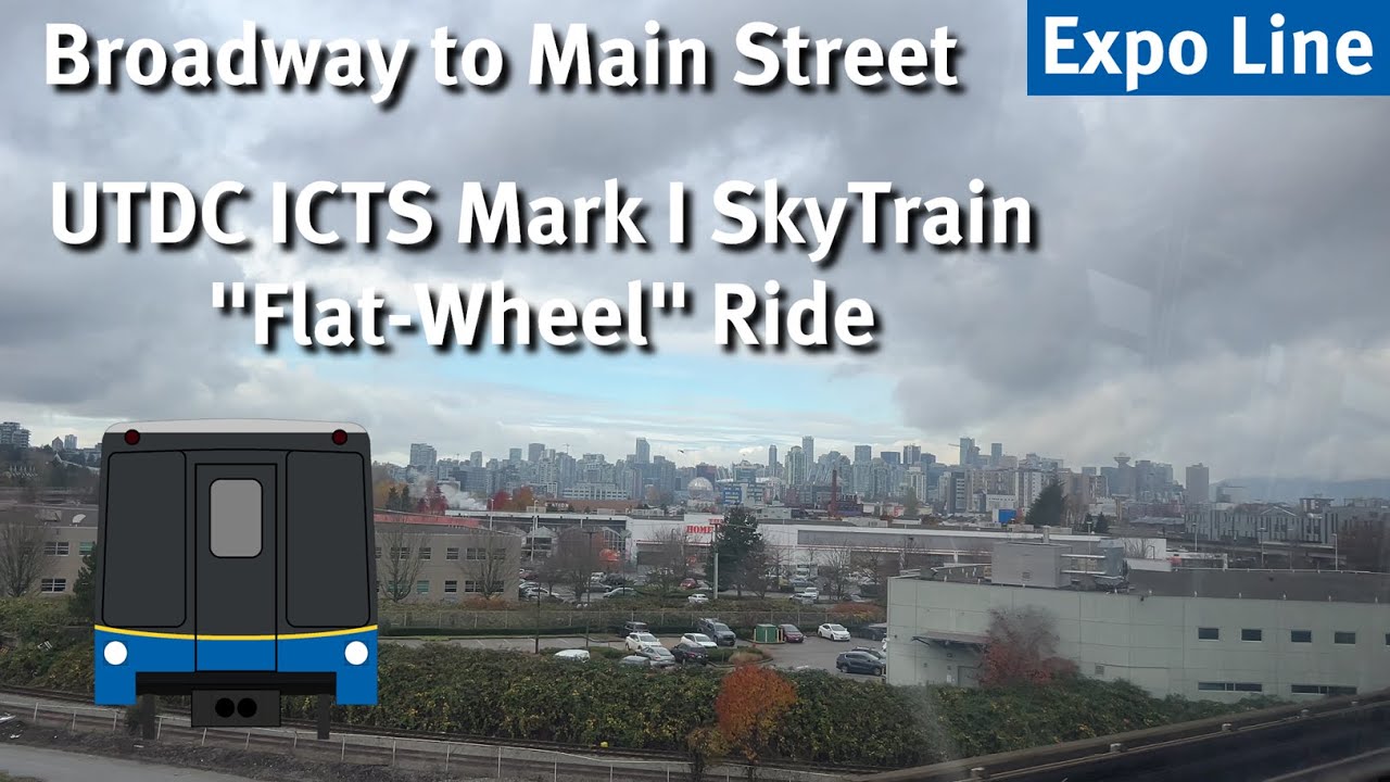 UTDC ICTS Mark I 'Flat-wheel' Ride from Broadway to Main Street [Expo Line] | Vancouver SkyTrain