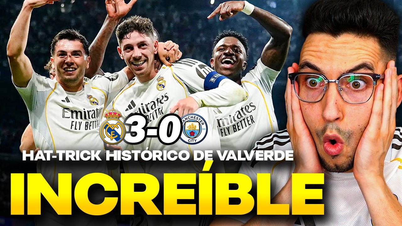 ¡NADIE SE ESPERABA ESTO! 3-0 del MADRID al CITY con HAT-TRICK de VALVERDE