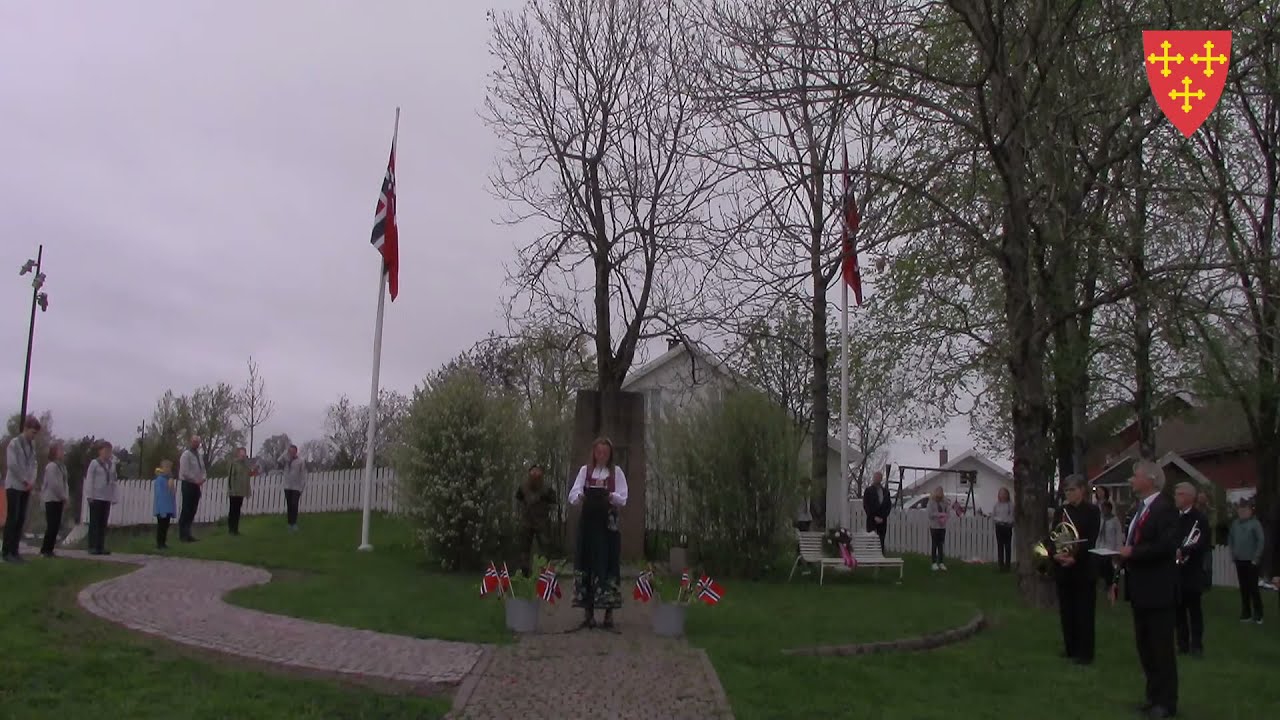 Flaggheising og Minnemarkering i Vestby 17. Mai 2021