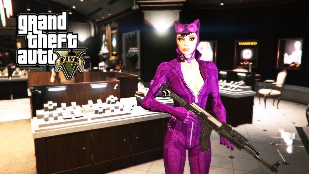 CATWOMAN DIAMOND HEIST! (GTA 5 PC MODS NVE)