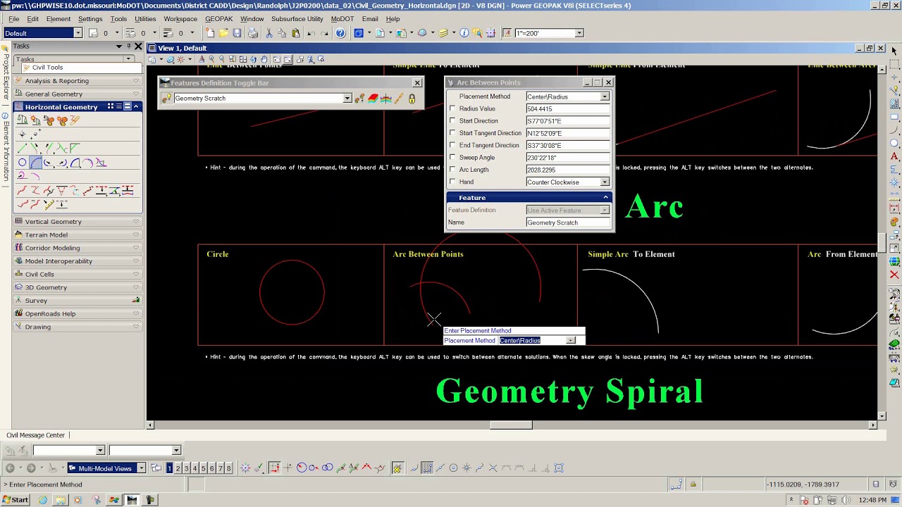 Road1 SS4 2.4 Civil Geometry Horizontal Geometry Arc