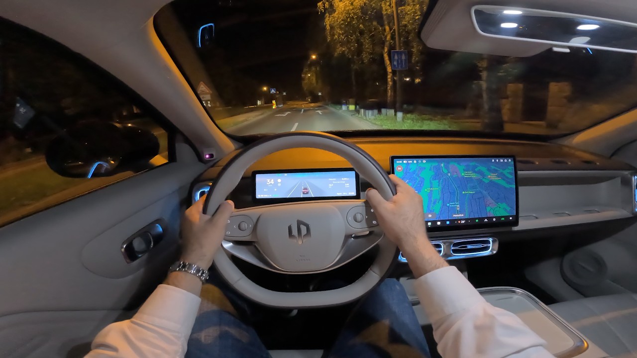 LEAPMOTOR B10 2026 (Europe) - NIGHT POV test drive (PURE DRIVING, unique AMBIENT lights)