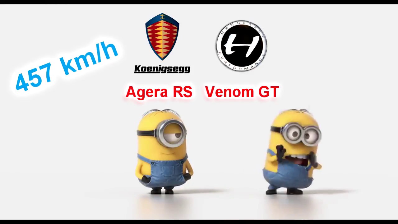 Koenigsegg Agera vs Hennessey Venom Top speed (457km/h)