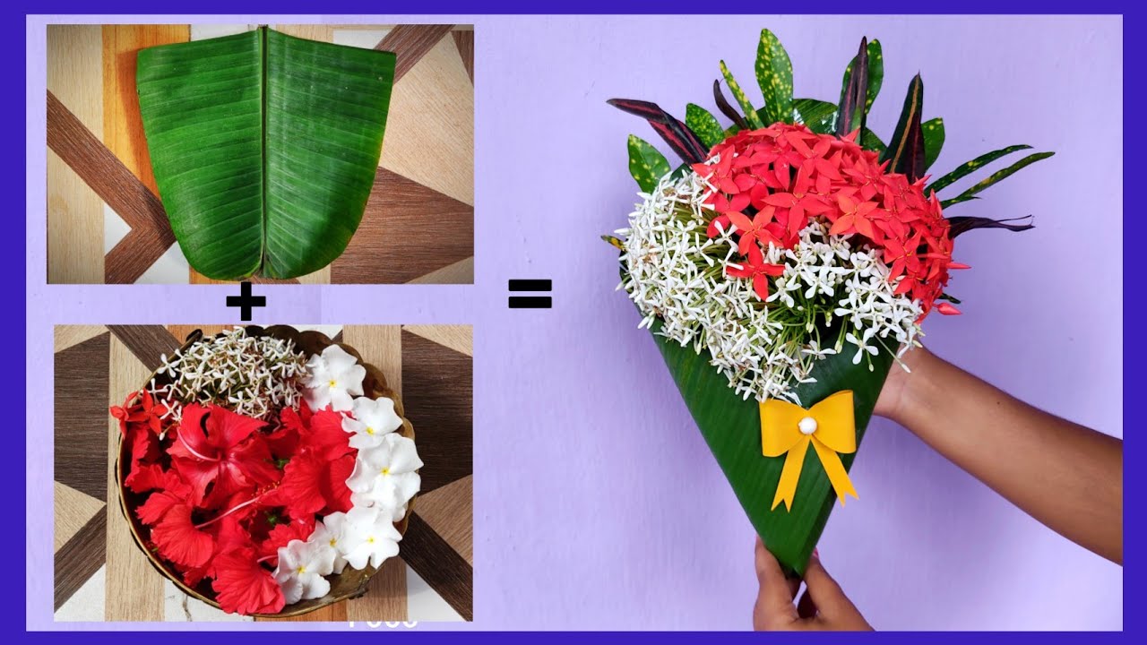 DIY Fresh Flower Bouquet💐|| ফুলের তোড়া || How To Make || Gift Idea #flowerbouquet #rabindrajayanti