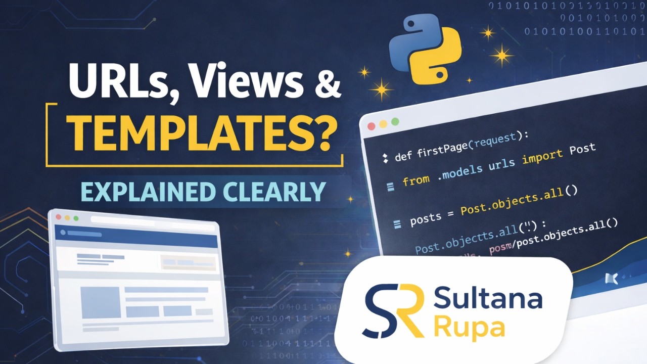 How URLs, Views & Templates Work in Django (Beginner Friendly)