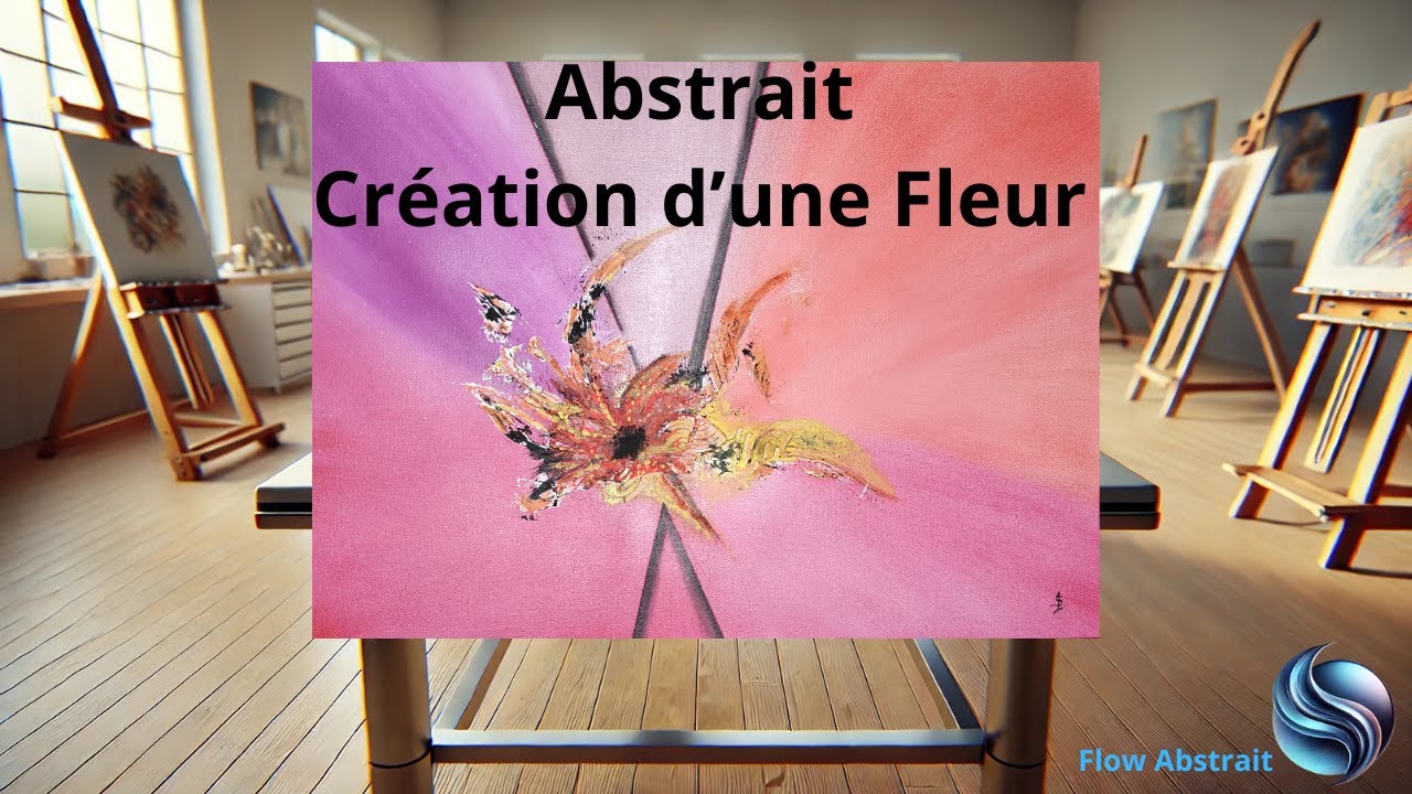 Métamorphose - Fleur naissante pleine d'énergie - Peinture abstraite contemporaine