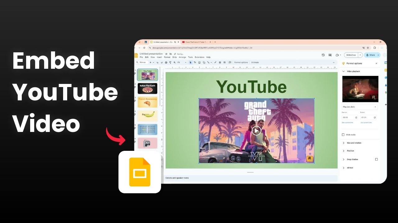 How to Embed YouTube Video in Google Slides at Specific Time