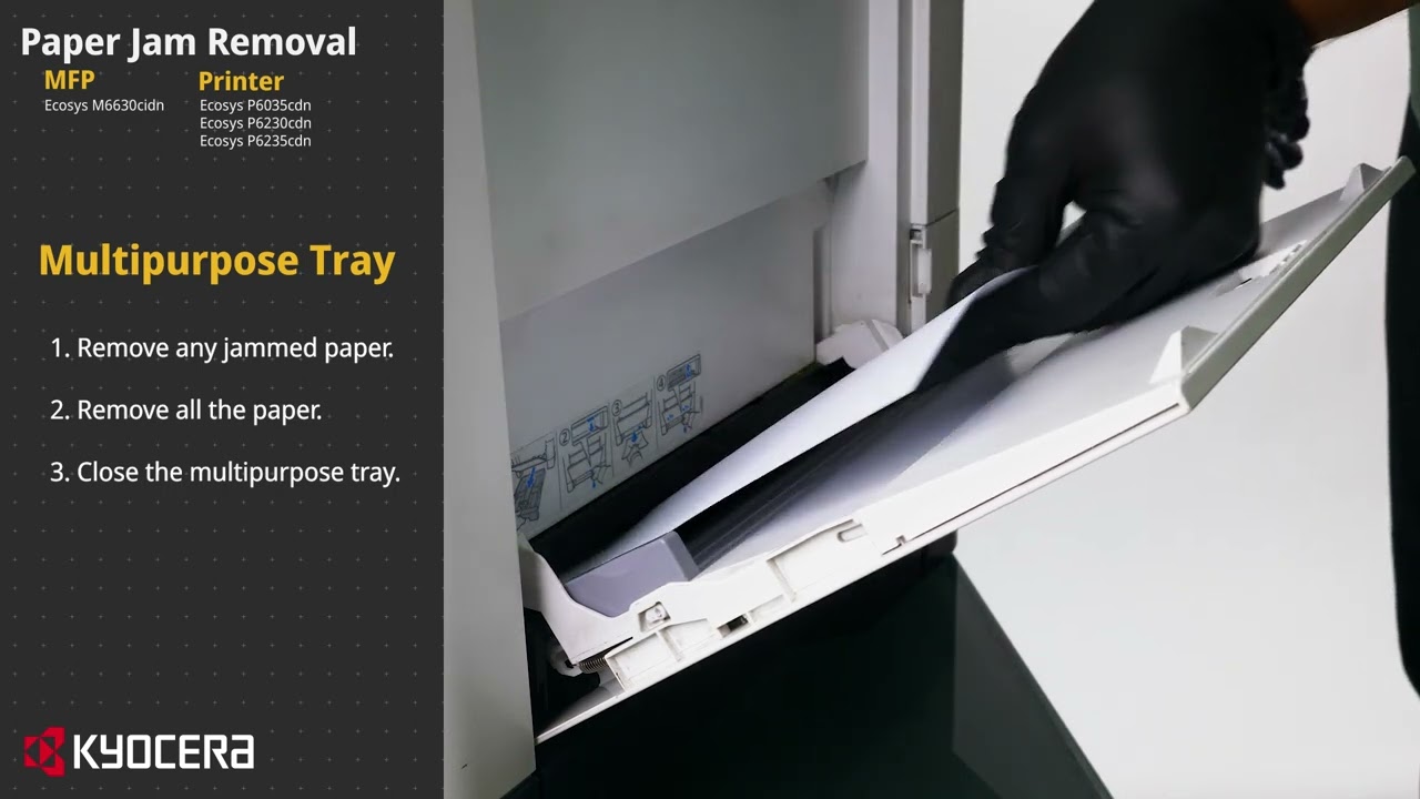 Kyocera Paper Jam Removal (Ecosys M6630icdn, P6035cdn, P6235cdn)