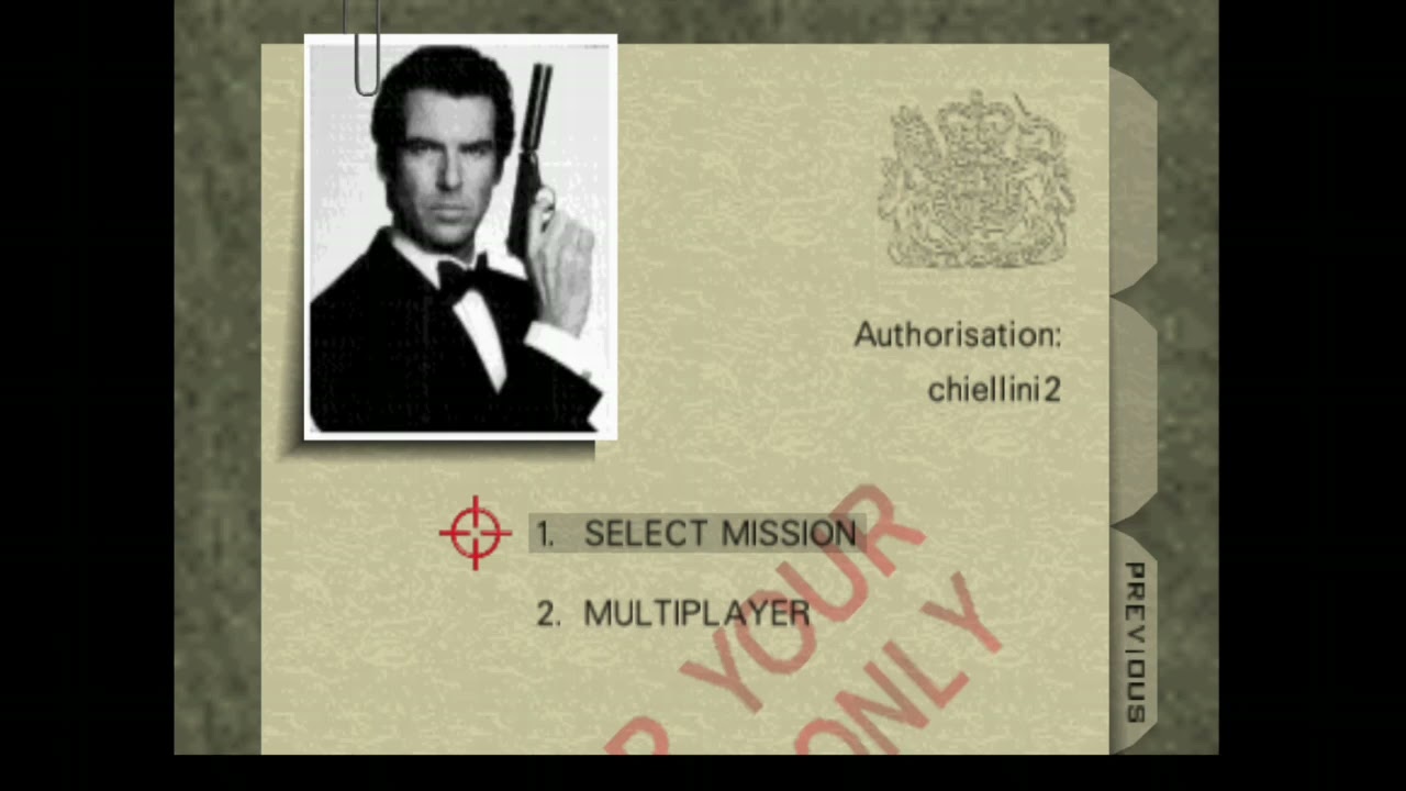 James Bond N64 GoldenEye Theme song & Menu Music (with cinematics)